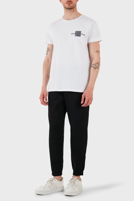 Armani Exchange Streç Pamuklu Regular Fit Normal Bel Lastikli Paça Jogger Erkek Pantolon XM000516 AF13047 MC105 SİYAH - Armani Exchange (1)