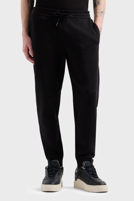 Armani Exchange Streç Pamuklu Regular Fit Normal Bel Ribanalı Paça Jogger Erkek Pantolon XM000373 AF10818 UC001 SİYAH - Armani Exchange (1)