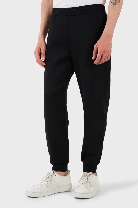 Armani Exchange Streç Pamuklu Regular Fit Normal Bel Ribanalı Paça Jogger Erkek Pantolon XM000744 AF13047 UC001 SİYAH - Armani Exchange