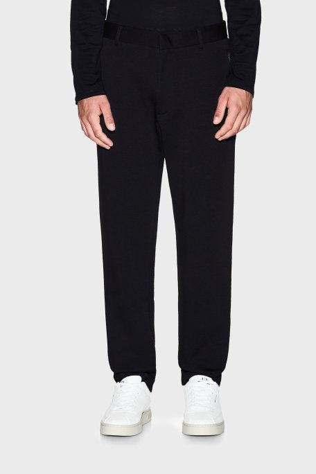 Armani Exchange Streç Pamuklu Regular Fit Orta Bel Düz Paça Erkek Pantolon XM001302 AF10818 UC001 SİYAH - Armani Exchange