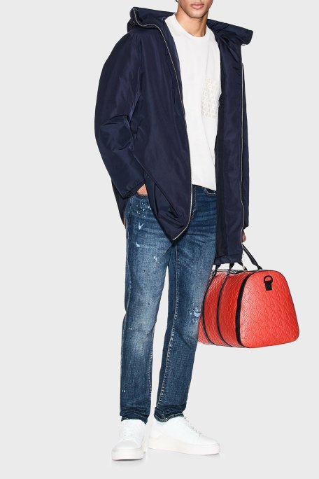 Armani Exchange Streç Pamuklu Slim Fit Düşük Bel Dar Paça Jeans Erkek Kot Pantolon XM000070 AF17012 MB001 LACİVERT - Armani Exchange (1)