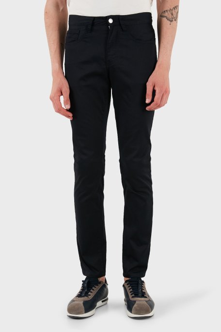 Armani Exchange Streç Pamuklu Slim Fit Normal Bel Düz Paça Erkek Pantolon XM000070 AF13236 UB101 LACİVERT - Armani Exchange