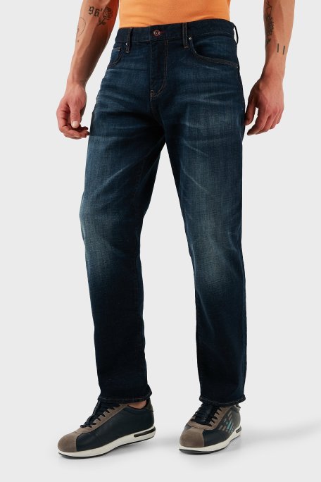 Armani Exchange Streç Pamuklu Slim Fit Normal Bel Düz Paça Jeans Erkek Kot Pantolon XM000049 AF13098 MB001 LACİVERT - Armani Exchange (1)