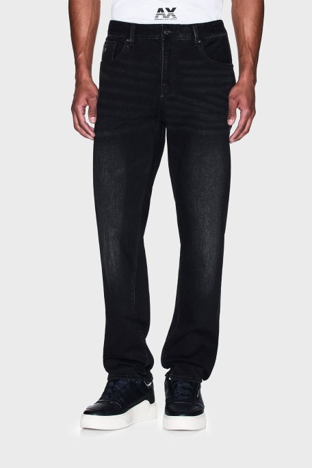 Armani Exchange Streç Pamuklu Slim Fit Normal Bel Düz Paça Jeans Erkek Kot Pantolon XM000049 AF13266 MC002 SİYAH - Armani Exchange (1)