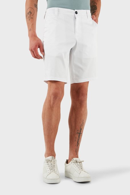 Armani Exchange Streç Pamuklu Slim Fit Normal Bel Erkek Short 8NZS42 ZN1RZ 1100 BEYAZ - Armani Exchange (1)