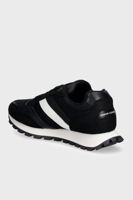 Armani Exchange Süet Logolu Sneaker Erkek Ayakkabı XM002690 AF22926 MZ715 SİYAH - Armani Exchange (1)