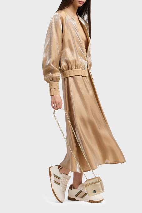 Armani Exchange Tamamı Logolu Regular Fit Bomber Bayan Ceket XW000565 AF12055 F1018 BEJ - Armani Exchange (1)