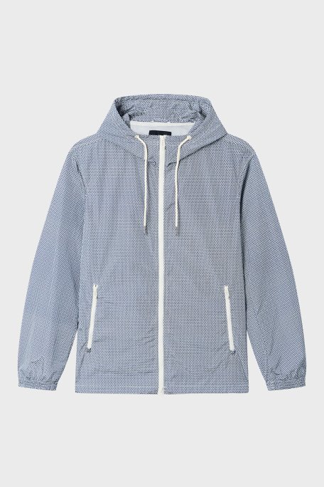 Armani Exchange Tamamı Logolu Regular Fit Kapüşonlu Erkek Ceket XM002260 AF15075 F1171 LACİVERT - Armani Exchange (1)