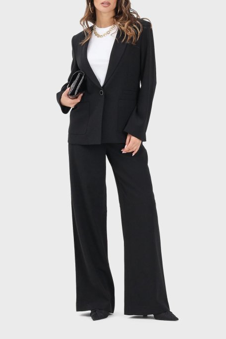 Armani Exchange Wide Leg Yüksek Bel Geniş Paça Bayan Pantolon XW001264 AF16148 UC001 SİYAH - Armani Exchange