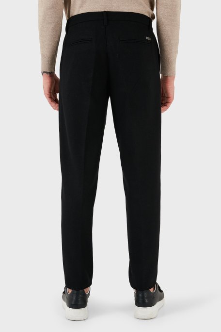 Armani Exchange Yün Karışımlı Standart Fit Normal Bel Erkek Pantolon 6DZP31 ZN5QZ 1200 SİYAH - Armani Exchange (1)