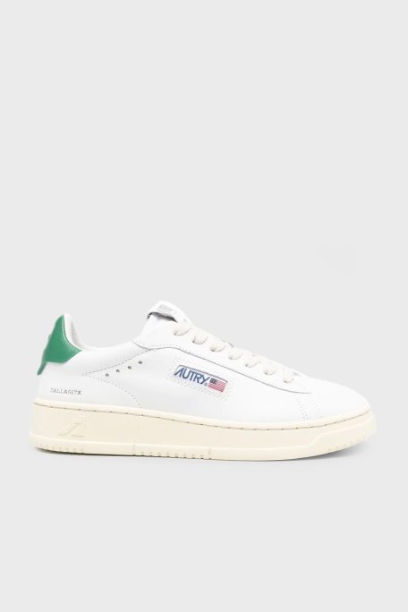 Autry Dallas Hakiki Deri Sneaker Kadın Ayakkabı ADLW-NW02 BEYAZ-YEŞİL - Autry