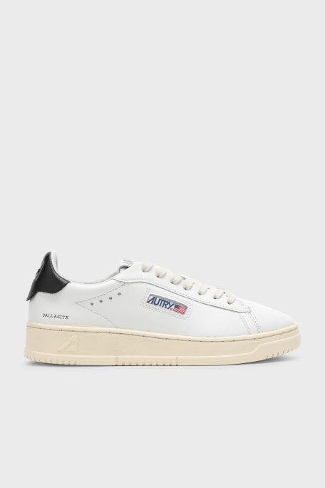 Autry Dallas Hakiki Deri Sneaker Kadın Ayakkabı ADLW-NW08 BEYAZ-SİYAH - Autry