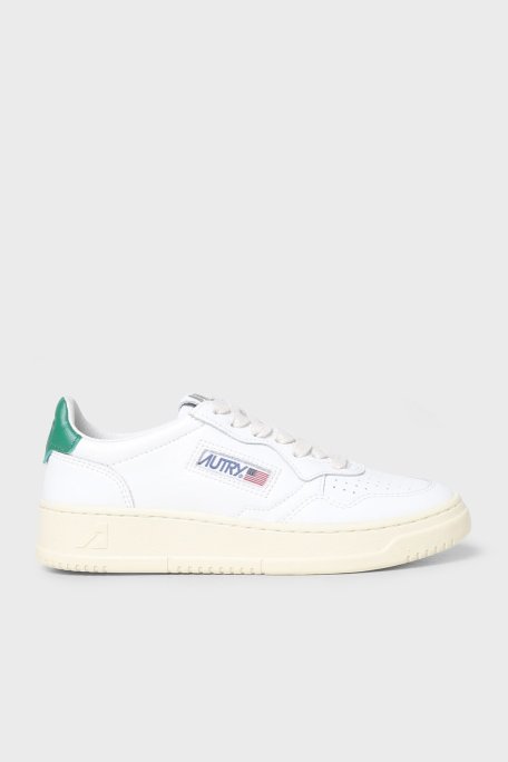 Autry Medalist Hakiki Deri Sneaker Bayan Ayakkabı AULW-LL20 BEYAZ-YEŞİL - Autry