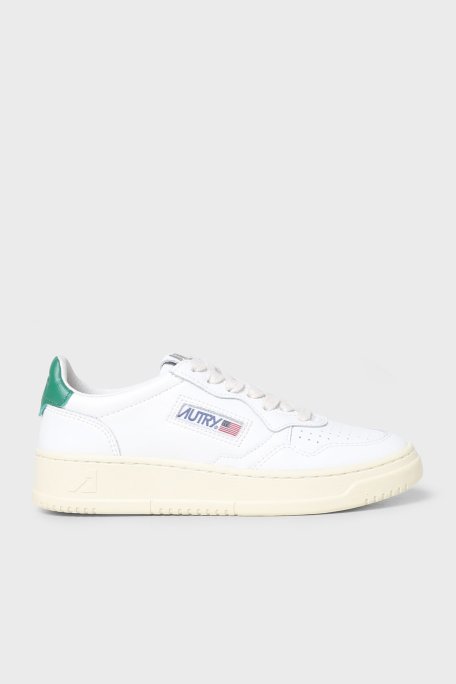Autry Medalist Hakiki Deri Sneaker Kadın Ayakkabı AULW-LL20 BEYAZ-YEŞİL - Autry