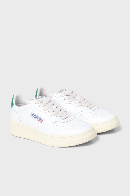 Autry Medalist Hakiki Deri Sneaker Kadın Ayakkabı AULW-LL20 BEYAZ-YEŞİL - Autry (1)