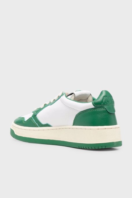 Autry Medalist Hakiki Deri Sneaker Kadın Ayakkabı AULW-WB03 BEYAZ-YEŞİL - Autry (1)