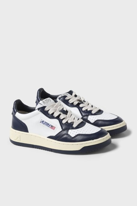 Autry Medalist Hakiki Deri Sneaker Kadın Ayakkabı AULW-WB04 BEYAZ-LACİVERT - Autry (1)