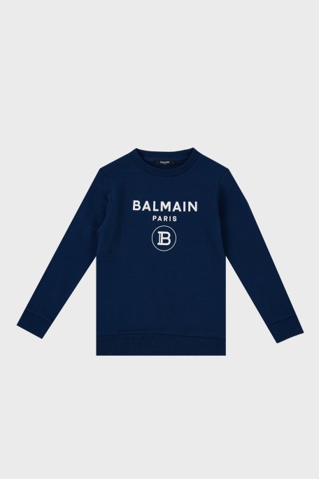 Balmain Pamuklu Bisiklet Yaka Çocuk Sweat 6M4760 MX270 621 SAKS - Balmain