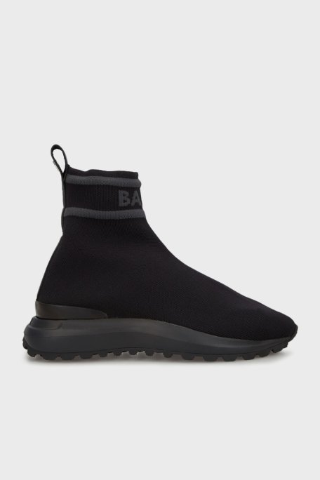 BALR. Logo Baskılı Çorap Formlu Tırtıklı Taban Bilekli Sneaker Erkek Ayakkabı B1512.1012 102 SİYAH - BALR.