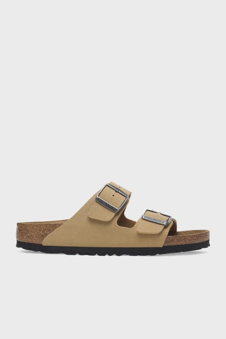 Birkenstock Arizona Bf Nu Çift Bantlı Süet Unisex Terlik 1029151 KOYU KREM - Birkenstock