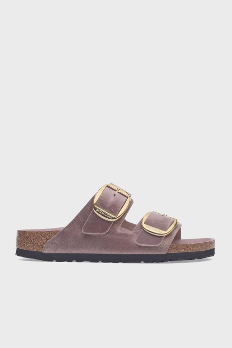 Birkenstock Arizona Big Buckle Leoli Hakiki Deri Ayarlanabilir Tokalı Bayan Terlik 1029267 LAVANTA - Birkenstock
