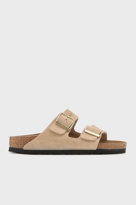 Birkenstock Arizona Vl Çift Bantlı Süet Kadın Terlik 1029260 BEJ - Birkenstock