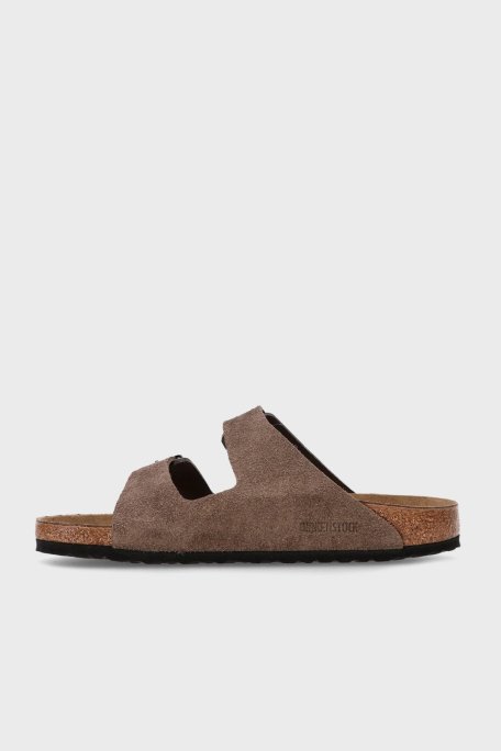 Birkenstock Arizona Vl Leoı Çift Bantlı Süet Erkek Terlik 1029167 Gri-Kahve - Birkenstock (1)