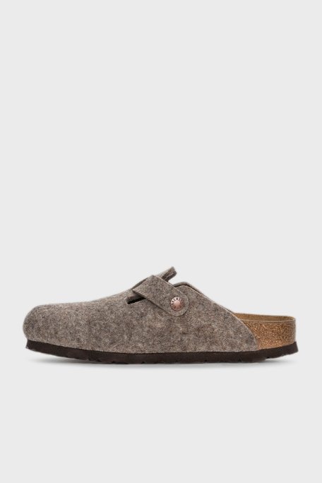 Birkenstock Boston Deri Kemer Detaylı Kapalı Unisex Terlik 160583 KAHVE - Birkenstock (1)