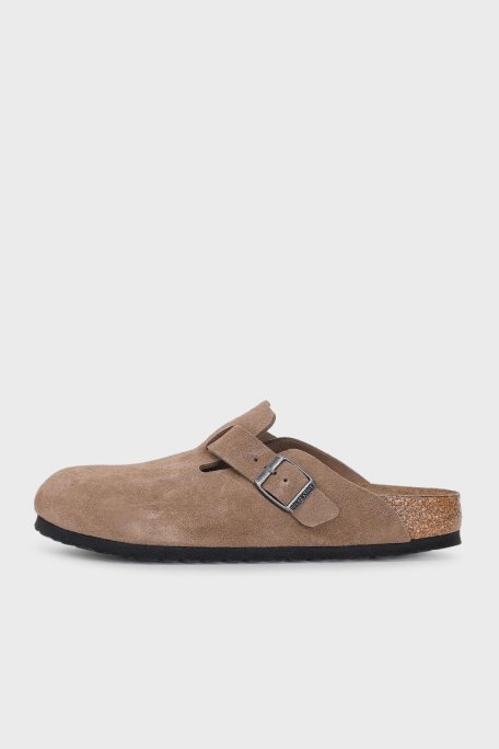 Birkenstock Boston Süet Deri Kemer Detaylı Kapalı Unisex Terlik 1030861 KOYU KAHVE - Birkenstock (1)