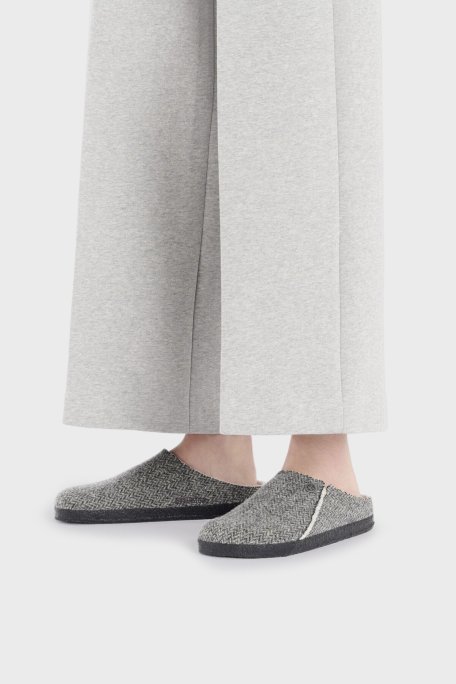 Birkenstock Zermatt Desenli Keçe Ev Unisex Terlik 1028049 KOYU GRİ - Birkenstock (1)