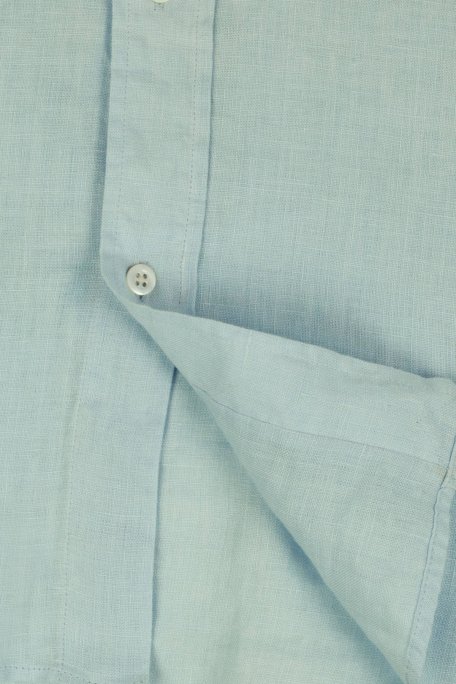 Bluemint % 100 Keten Comfort Fit Düğmeli Yaka Erkek Gömlek BM25002003MS 1144 AÇIK HAKİ - Bluemint (1)