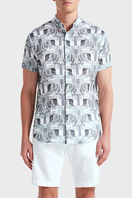 Bluemint % 100 Keten Tapered Fit Normal Bel Erkek Şort EDMUND 112 BEYAZ - Bluemint