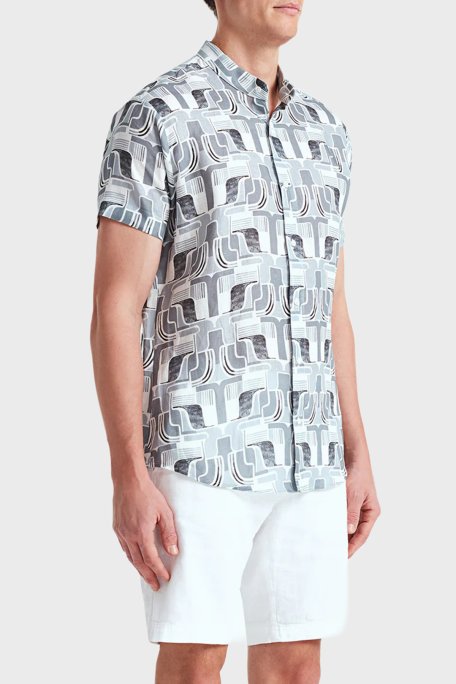 Bluemint % 100 Keten Tapered Fit Normal Bel Erkek Şort EDMUND 112 BEYAZ - Bluemint (1)