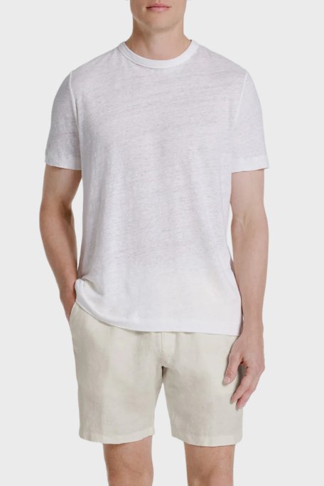 Bluemint % 100 Keten Tapered Fit Normal Bel Erkek Şort EDMUNDJOGG1 328 BEJ - Bluemint