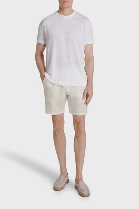 Bluemint % 100 Keten Tapered Fit Normal Bel Erkek Şort EDMUNDJOGG1 328 BEJ - Bluemint (1)