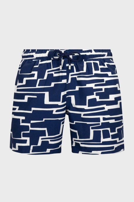 Bluemint Arthus Regular Fit Deniz Şortu Hızlı Kuruyan Erkek Mayo Short BM23003011MS 875 LACİVERT-BEYAZ - Bluemint (1)