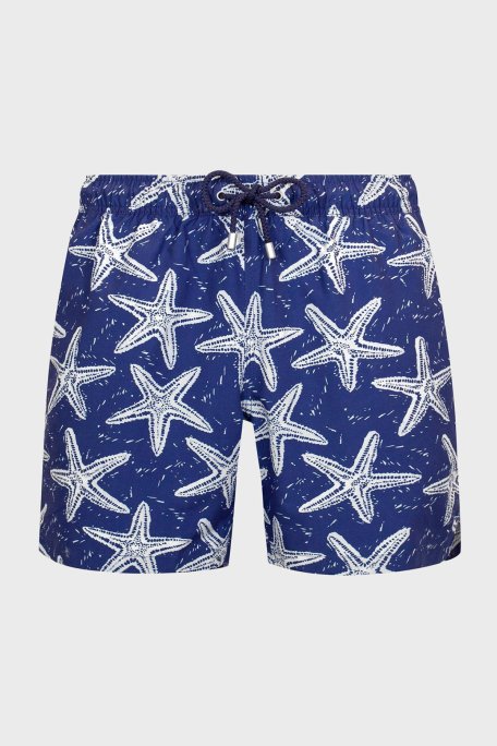 Bluemint Arthus Regular Fit Deniz Şortu Hızlı Kuruyan Erkek Mayo Short BM23003011MS 885 LACİVERT-BEYAZ - Bluemint (1)