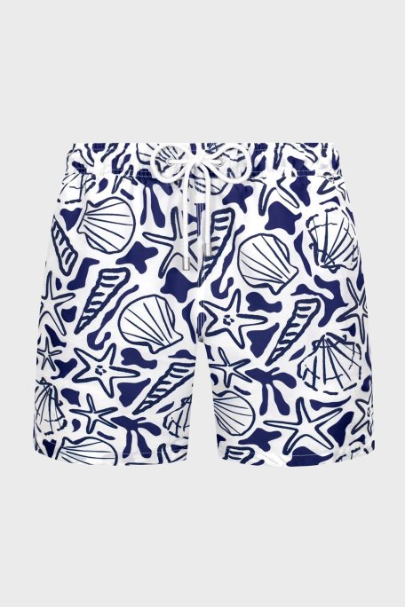 Bluemint Arthus Regular Fit Deniz Şortu Hızlı Kuruyan Erkek Mayo Short BM23003011MS 890 BEYAZ-LACİVERT - Bluemint (1)