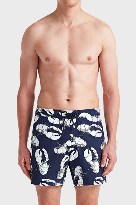 Bluemint Arthus Stretch Regular Fit Deniz Şortu Hızlı Kuruyan Erkek Mayo Short BM23003131MS 931 LACİVERT-BEYAZ - Bluemint