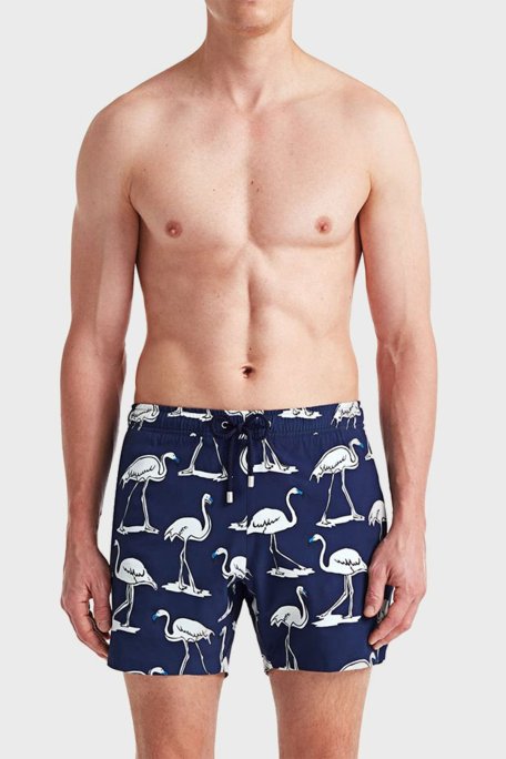 Bluemint Arthus Stretch Regular Fit Deniz Şortu Hızlı Kuruyan Erkek Mayo Short BM23003131MS 935 LACİVERT-BEYAZ - Bluemint