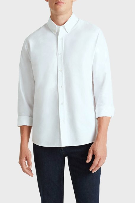 Bluemint Bm Oxford % 100 Pamuk Comfort Fit Düğmeli Yaka Erkek Gömlek BM24002273MW 112 BEYAZ - Bluemint