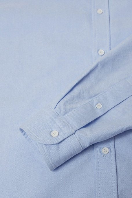 Bluemint Bm Oxford % 100 Pamuk Comfort Fit Düğmeli Yaka Erkek Gömlek BM24002273MW 197 MAVİ - Bluemint (1)