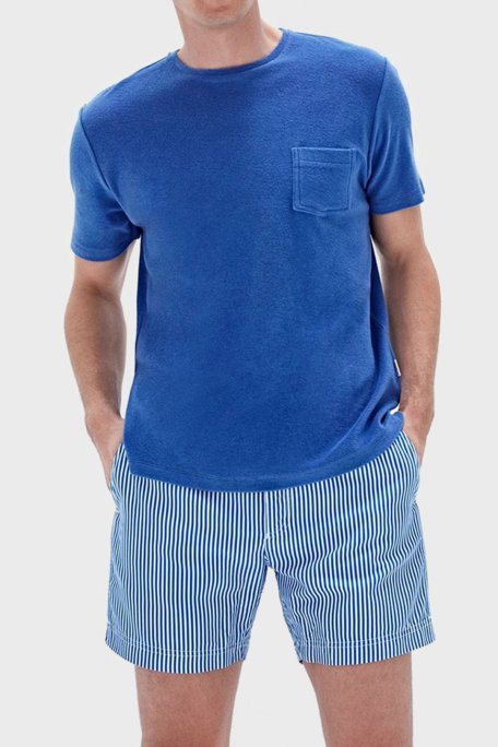 Bluemint Bond Tailored Fit Deniz Şortu Hızlı Kuruyan Erkek Mayo Short BM22003012MS 270 MAVİ-BEYAZ - Bluemint