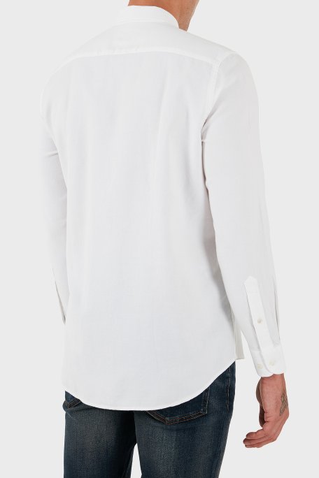 Bluemint Carlos % 100 Pamuk Regular Fit Düğmeli Yaka Erkek Gömlek BM25002677MW 112 BEYAZ - Bluemint (1)