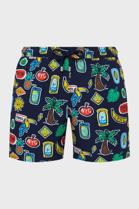 Bluemint Cepli Deniz Şortu Hızlı Kuruyan Erkek Mayo Short BM24003011MS 1042 LACİVERT - Bluemint (1)