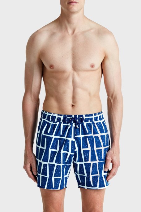 Bluemint Cepli Deniz Şortu Hızlı Kuruyan Erkek Mayo Short BM24003131MS 1056 LACİVERT - Bluemint