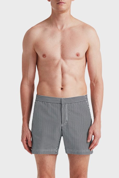 Bluemint Çizgili Tailored Regular Fit Normal Bel Hızlı Kuruyan Erkek Mayo Short BM25003012MS 388 MAVİ - Bluemint