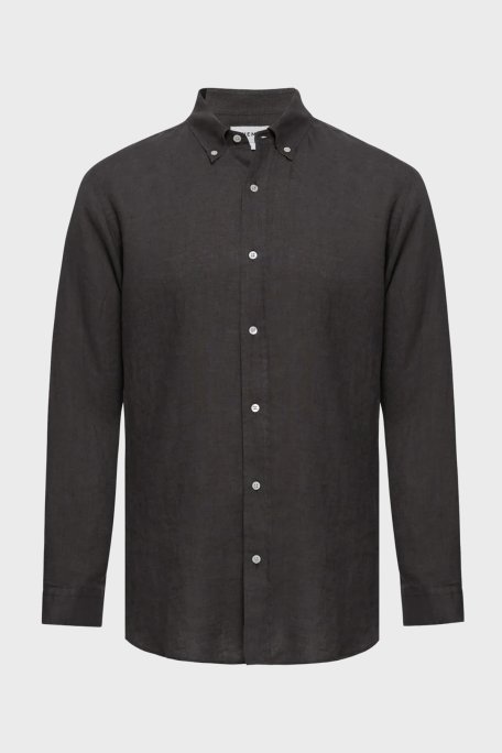 Bluemint Comfort Fit Klasik Yaka Uzun Kollu Keten Erkek Gömlek MARTIN 1175 ANTRASİT - Bluemint (1)