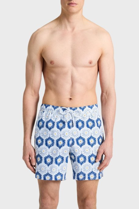 Bluemint Desenli File Astarlı Regular Fit Hızlı Kuruyan Cepli Erkek Mayo Short BM25003011MS 1131 MAVİ - Bluemint