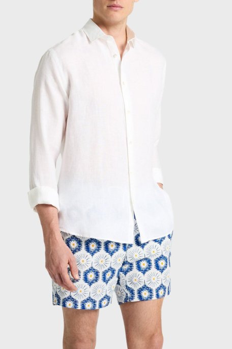 Bluemint Desenli File Astarlı Regular Fit Hızlı Kuruyan Cepli Erkek Mayo Short BM25003011MS 1131 MAVİ - Bluemint (1)